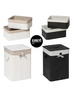 Premier Housewares Set Of Two Kankyo White Bamboo Storage Boxes 11 Premier Housewares Set Of Two Kankyo White Bamboo Storage Boxes -Home Comprehensive VP8HL SQ5 0000000088 NO COLOR SLd3