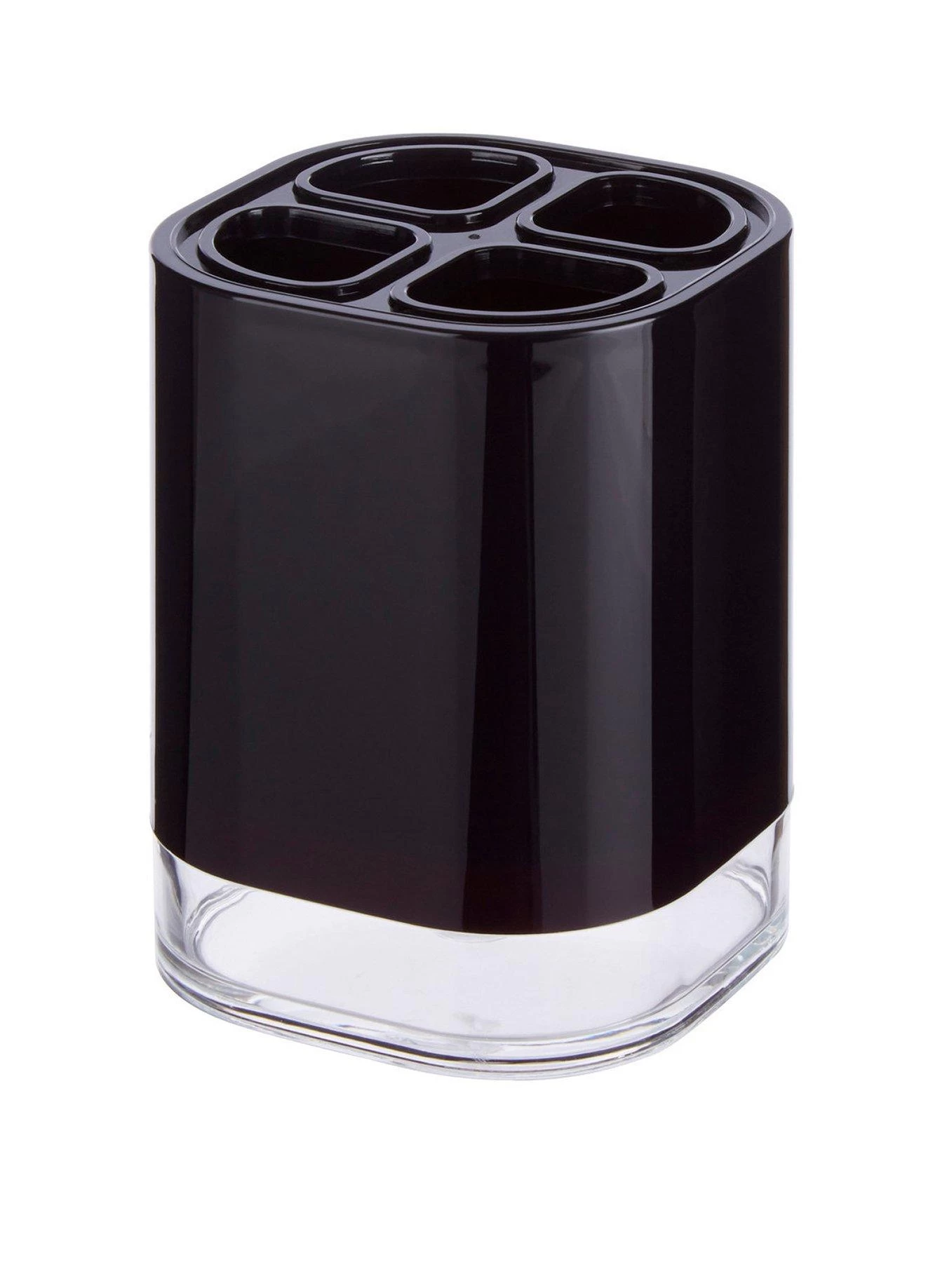 Premier Housewares Ando Black Acrylic Toothbrush Holder 3 Premier Housewares Ando Black Acrylic Toothbrush Holder