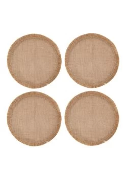 Mikasa Mk Round Placemat Set Of 4 Hessian