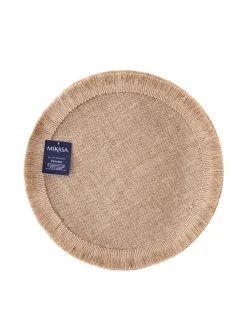 Mikasa Mk Round Placemat Set Of 4 Hessian 11 Mikasa Mk Round Placemat Set Of 4 Hessian -Home Comprehensive VQ7FD SQ5 0000000088 NO COLOR SLd3