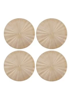 Mikasa Mk Round Placemat Set Of 4 Gold Pu