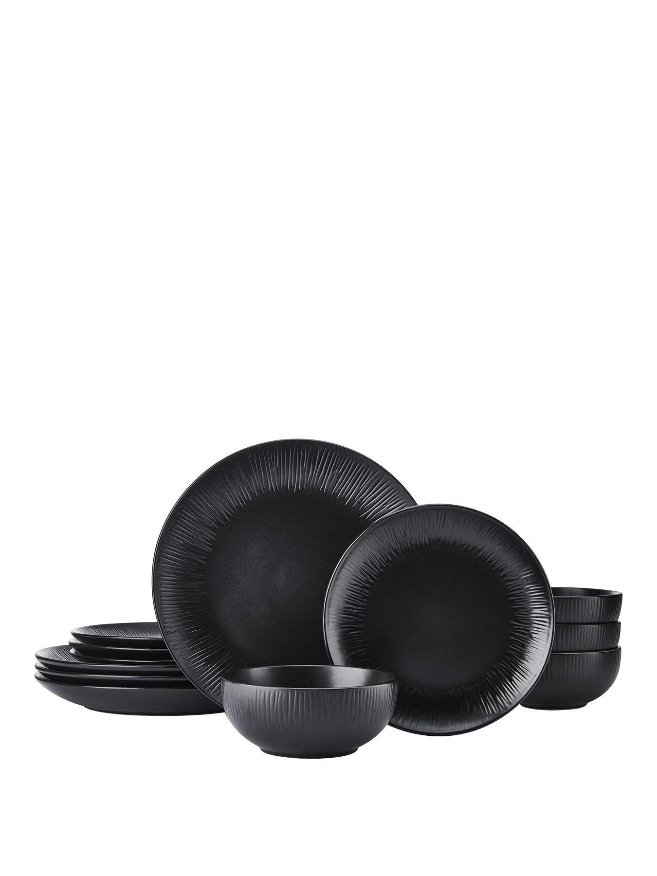 Mikasa Jardin Midnight 12-Piece Dinner Set 3 Mikasa Jardin Midnight 12-Piece Dinner Set