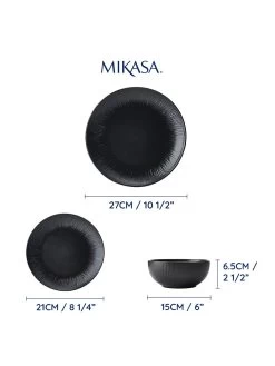 Mikasa Jardin Midnight 12-Piece Dinner Set 15 Mikasa Jardin Midnight 12-Piece Dinner Set -Home Comprehensive VQ7FS SQ7 0000000088 NO COLOR SLd5