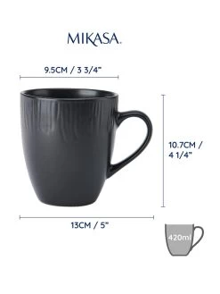 Mikasa Jardin Mugs In Midnight – Set Of 4 -Home Comprehensive VQ7FT SQ4 0000000088 NO COLOR SLd2