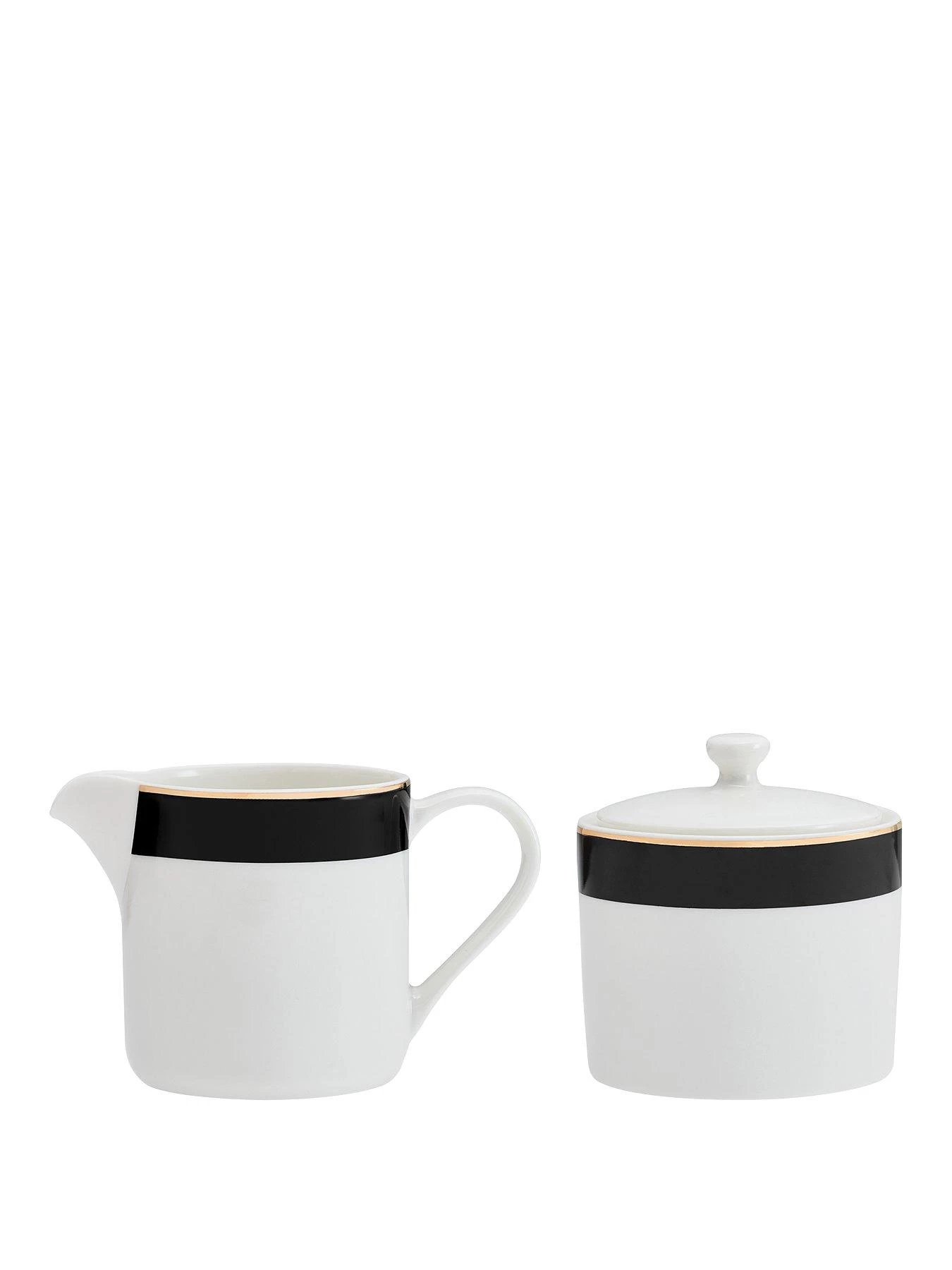 Mikasa Luxe Deco Sugar Pot And Creamer Set 3 Mikasa Luxe Deco Sugar Pot And Creamer Set