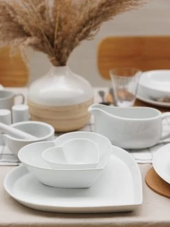 Mikasa Chalk Large Heart-Shaped Serving Bowl -Home Comprehensive VQ7G9 SQ5 0000000088 NO COLOR SLd3