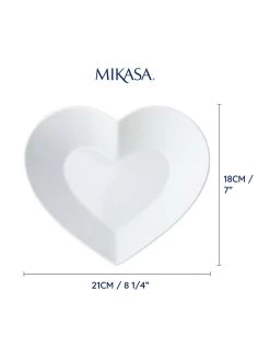 Mikasa Chalk Large Heart-Shaped Serving Bowl -Home Comprehensive VQ7G9 SQ6 0000000088 NO COLOR SLd4