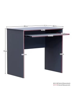 Vida Designs Huby Desk 15 Vida Designs Huby Desk -Home Comprehensive VR61R SQ7 0000000005 GREY DGy