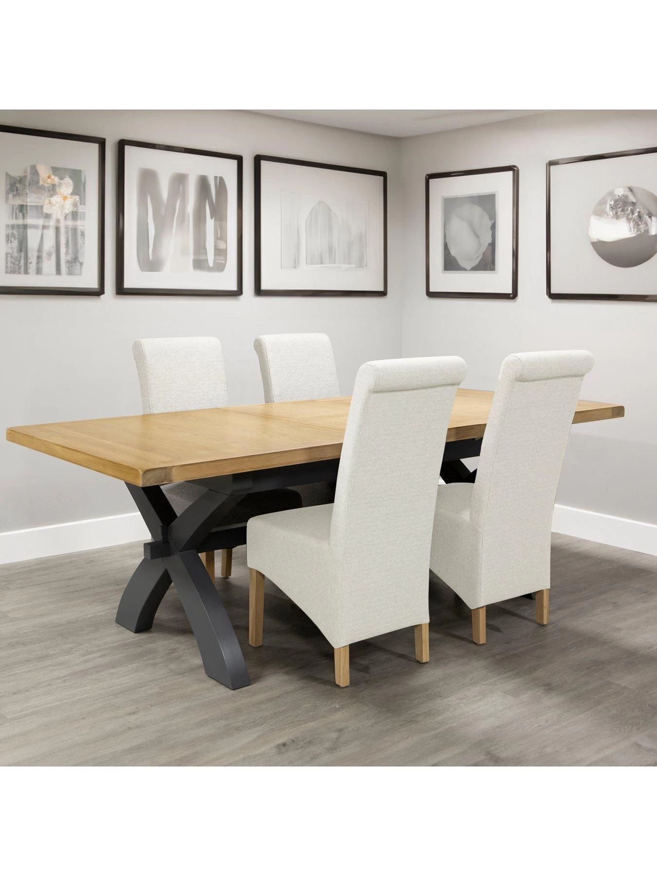 K-Interiors Hunter Dining Table & 4 Dining Chairs 3 K-Interiors Hunter Dining Table & 4 Dining Chairs