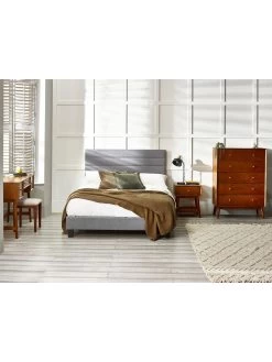 Julian Bowen Merida King Bed -Home Comprehensive VRRLL SQ6 0000000005 GREY SLd3