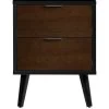 Julian Bowen Alba 2 Drawer Bedside 1 Julian Bowen Alba 2 Drawer Bedside -Home Comprehensive VRRP9 SQ2 0000000437 WALNUT BLACK SLf
