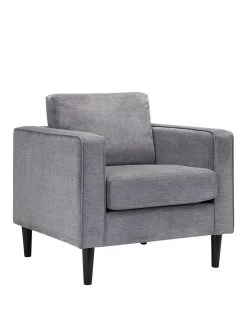 Julian Bowen Hayward Chair - Grey Chenille Fabric -Home Comprehensive VRRPE SQ3 0000000005 GREY SLa