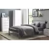 Julian Bowen Soto Small Double Metal Bed -Home Comprehensive VRRSR SQ1 0000000035 SILVER RSr