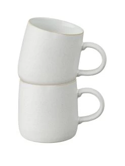 Denby Impression Set Of 2 Small Mugs - Cream