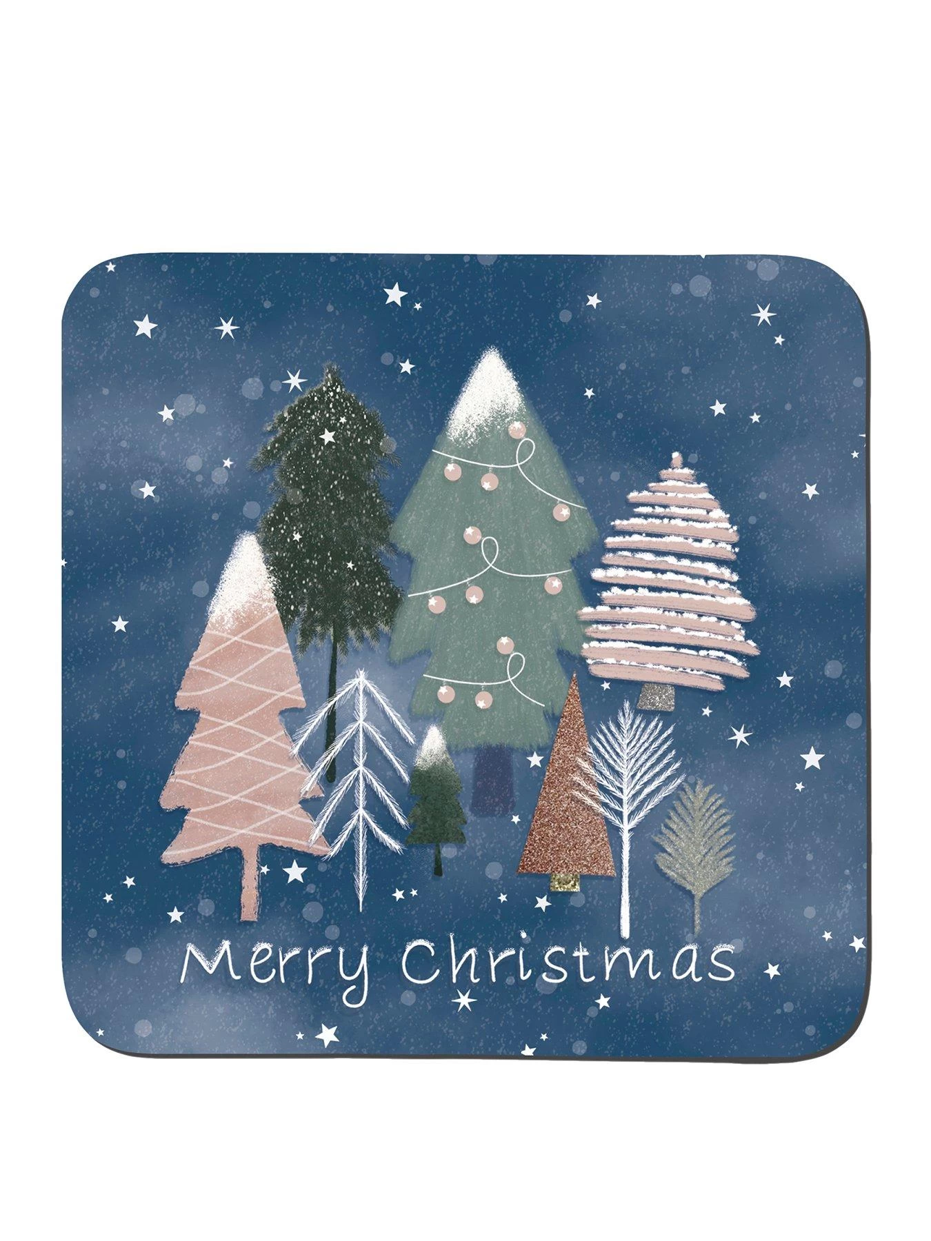 Denby Christmas Trees Coasters – Set Of 6 3 Denby Christmas Trees Coasters – Set Of 6